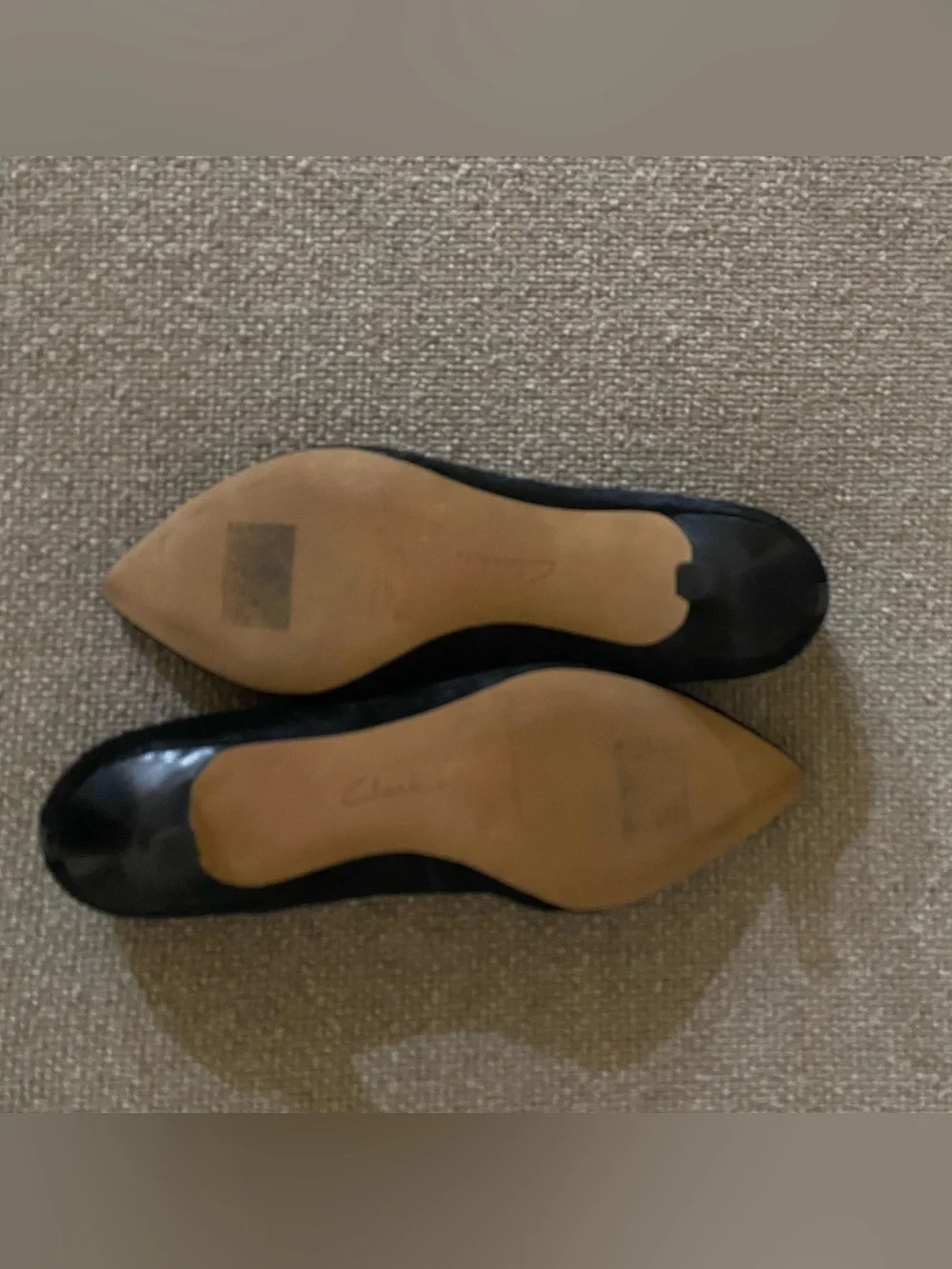 Clarks Black Pointed-Toe Pony Pumps